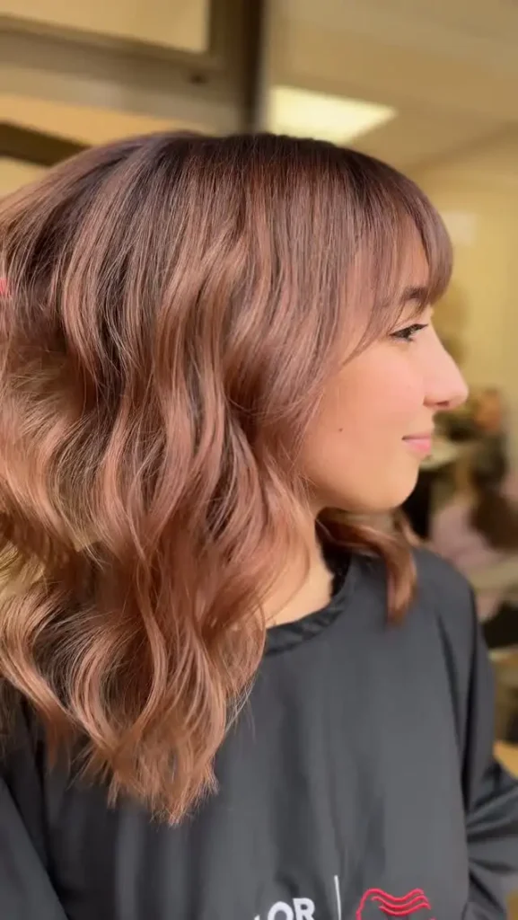 Coloration marron cuivré wavy – Salon de coiffure Kirchberg – Espace-Coiffure Mondorf