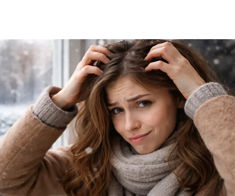 Cuir chevelu qui gratte en hiver : causes et solutions